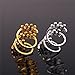 U7 Jewelry Clear CZ 18K Gold Plated Statement Leaf Long Ring