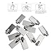 NUOLUX 12pcs Adhesive Stainless Steel Towel Hooks Towel Racks Wall Hooks for Kitchen Bathroom