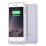 Battery Case Pack Apple Iphone 6 Plus 5.5 Inch 5200mah Battery Extender Case by ISAKO Built-in Media Holder Retail Package (White)