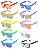 Retro Vintage Sunglasses Colorful Mirror Lens Matte Frame 3,5,6,10 Pairs.