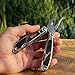 Pocket Multitool with Flashlight and Knife - Best Knife and Multifunctional Tool with Scissors and Screwdriver -Black Multi-tool for Home Survival and Outdoor Activities Birthday Christmas Gifts 2611