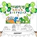 FUNPRT Green Balloon Garland,White Light Green Dark Green Metallic Silver Latex Balloons, Jungle Theme Party Decoration