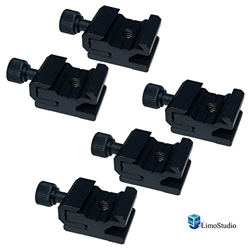 LimoStudio 5Pcs Hot Shoe Flash to Bracket / Stand Mount Adapter Trigger with 1/4