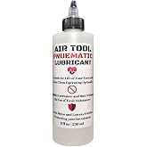 Translucent Clear 8oz Air Tool Pneumatic Lubricant - Ideal for Pneumatic Tools, Compressors, Machines, Seals, O-Rings, and More