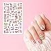 Nail Stickers Decals Nail Wraps Tip 300+ Designs with Straight Tweezers for Women Girls Kids, VIWIEU 3D Salon Quality Self Adhesive Fall Fake Nail Decoration Valentine's Day Christmas Stocking Gift 