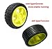 AutoEC 4pcs 68mm Tire Wheel for Smart Car