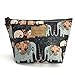 Hunger Kiss Elephant Print Make-Up Cosmetic Bag Carry Case, 14 Patterns (P11417011)