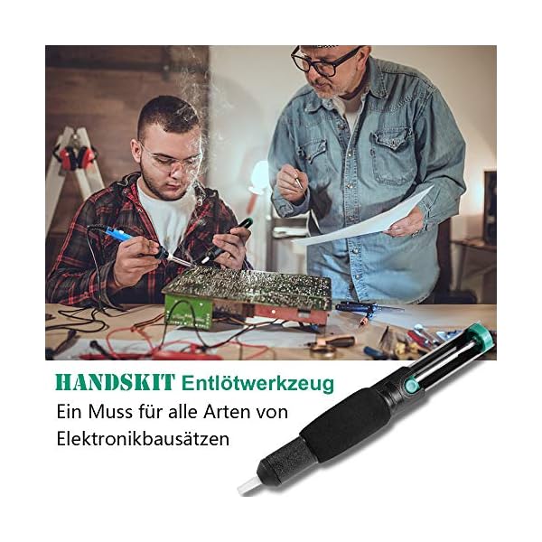 LÃ¶tkolben Set, HANDSKIT 20-in-1 LÃ¶tsetãNeueste Versionã90W LCD-LÃ¶tkolben, regelbare Temperatur 180â480Â°C, mit 5 LÃ¶tspitzen, digitalem Multimeter, EntlÃ¶tpumpe, LÃ¶tkolbenstÃ¤nder, LÃ¶tzinn & Pinzette – Bild 7