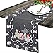 Simhomsen Embroidered Snowman Table Runner for Christmas Holidays Decorations, Dark Gray (13 × 54 Inch)