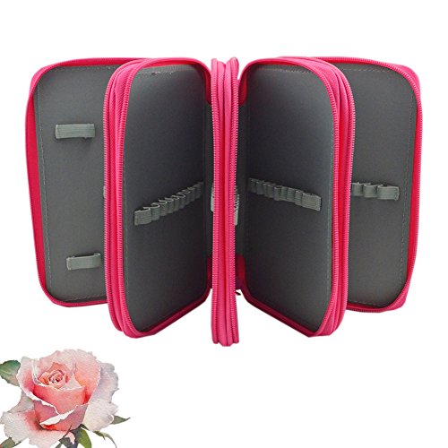 image for BARHOMO Pencil Case Professional 4 Layers and 4 Zippers,Anti-drop and 