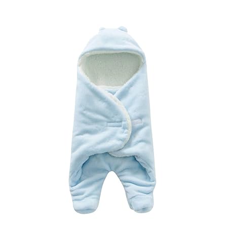 Baby Neugeborene super weiche warme Lampenhülse Plüsch Schlafsäcke (Blau)