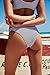BMJL Women's Sexy Detachable Padded Cutout Push Up Striped Bikini Set Two Piece Swimsuit (M,Navy & White)