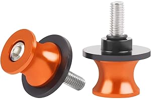CHIFUN 2Pcs 8MM M8 Motorcycle Swing Arm Spools Sliders CNC Aluminum Swingarm Spools Stand Screw Compatible with Ninja 650 500 400 Z650 ZX10R ZX6R CBR600RR CBR900RR CBR1000RR(Orange)