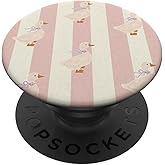 Pink Stripe Duck Pattern PopSockets Adhesive PopGrip