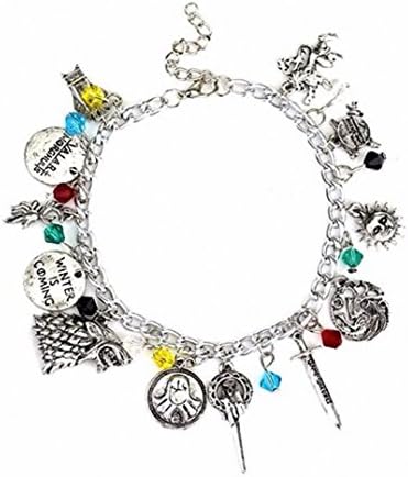 GaoBei Game of Thrones Charm Bracelet -Stark, Lannister, Targaryen Charms - Alloy Material