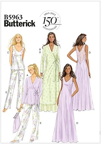 BUTTERICK Ladies Easy Sewing Pattern 5963 Dressing Gown, Pyjamas & Sleepwear