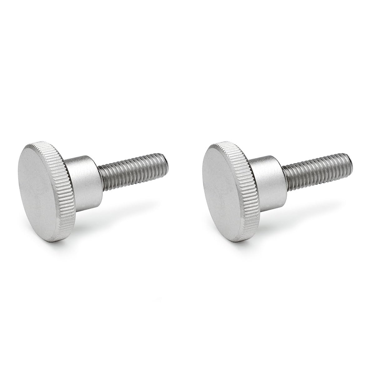 Ganter Normelemente High knurled screws, DIN 464-M5-20-NI, thread M5, thread length: 20 mm, stainless steel NI, pack of 2