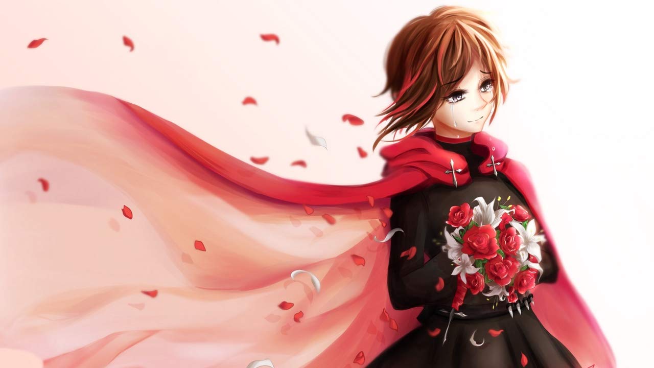 Anime Rwby Ruby Rose Anime Girl Bouquet Hd Poster 300 Gsm Quality Anime Rwby Ruby Rose Anime Girl Bouquet Hd Poster 300 Gsm Quality