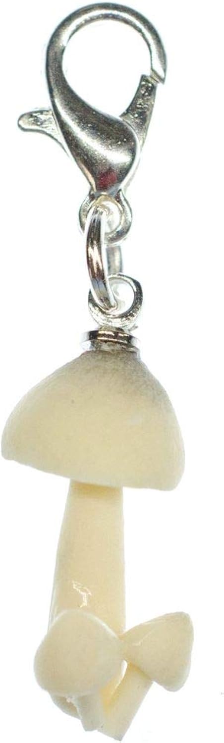 Miniblings Porcini Mushroom Charm Pendant For Bracelet Beige, Silver, 20mm