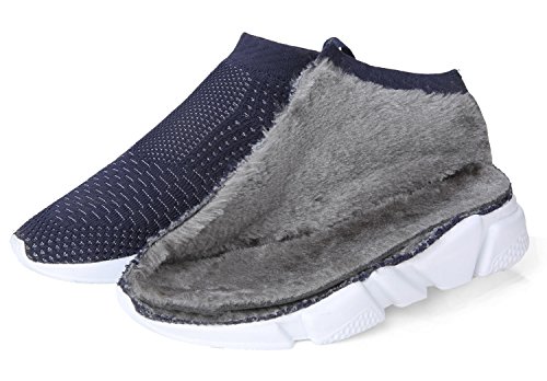 Women s casual knitted breathable winter warm cotton-padded shoes…