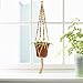 Newcomdigi Macrame Plant Hanger Indoor Outdoor Hanging Planter Basket Jute Rope 4 Legs 40 Inch