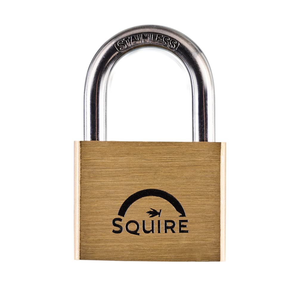 Squire LN5S 50MM Brass Padlock-5 PIN-SS L/S, White