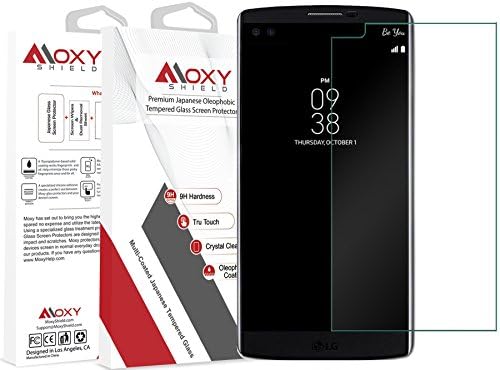LG V10 Moxy® Shield TEMPERED Glass Screen Protector [Lifetime Warranty] Shatterproof 9H + Scratch Resistant + TruTouch Accuracy + Easy Alignment + Grade A Japanese Glass & Clarity