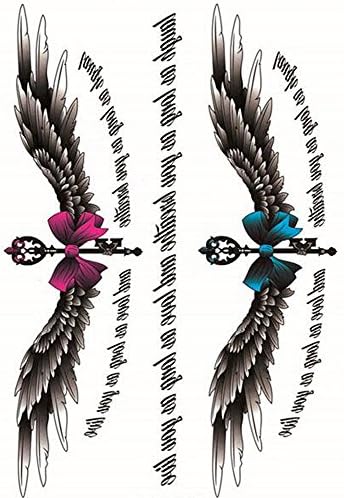 Yeeech Temporary Tattoos Stickers Cesarean Birth Belly Scar Decals Magic Wings Letter Sexy Products for Women Waterproof
