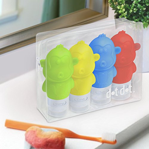 Travel Bottles for Kids - 3 oz Leak Proof Travel Containers for Travel Size Toiletries and Liquids