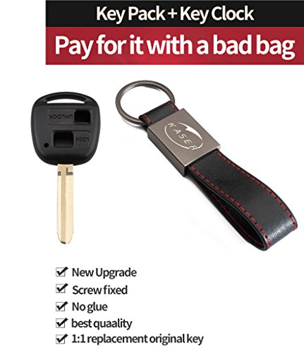 KASER Sleutel Shell Afstandsbediening voor Toyota Yaris Rav4 Corolla Celica Aygo TOY43 blade met rubberen knop… - Afbeelding 3