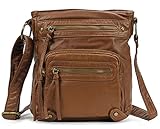 Scarleton Washed Multi Pocket Crossbody Bag H169304 - Brown