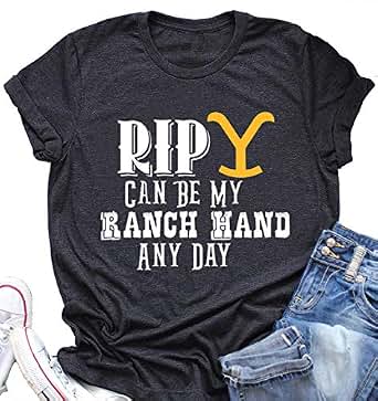 Amazon.com: Funny Yellowstone Letter Graphic T Shirt for
