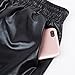 Kate Kasin Women's Elastic Waist Metallic Shorts Shiny Rave Pants Sparkly Yoga Hot Shorts