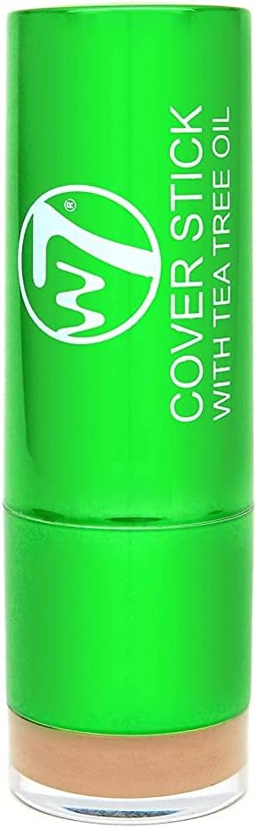 W7 Cover Stick Tea Tree Oil Concealer Light Medium 3.5g Acne Prone Skin