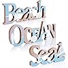 TideAndTales Coastal Decor Set of 3 Wooden Beach Signs: Beach, Ocean and Sea - Beach Decor for Beach House or Office… 51P9M3zmECL. SS100