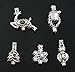 10pcs Mix Stainless Steel Tones Alloy Christmas Gift Snowflakes Snowman Tree Deel Santa Claus Bead Cage Pendant Add Your Own Pearls Stones Rock Perfume Essential Oils Diffusing Locket Charms