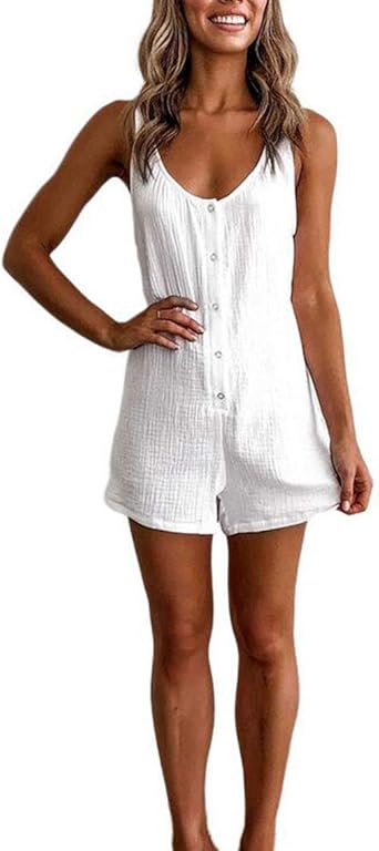 white low cut jumpsuit