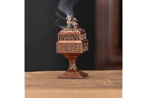 Sifang Pixiu Incense Burner Chinese Hollow Incense Holder Stickless Powder Lasting Fragrance symbolizing Wealth Good Luck Hom