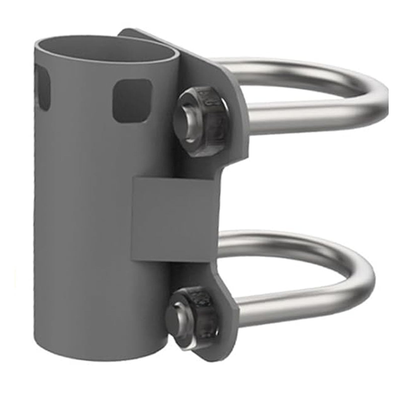Adjustable U Shape Antenna Mounting Bracket, Stainless Steel Pole Pipe Adapter with High Load Capacity for Satellite Dish Antennas