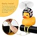 Bike Bells Lovely Duck Bicycle Horns Silicone Elasticity Belt Easily Install Bike Horns for Kids Sport Outdoor Cute Cycling Bell with LED Light