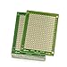 GENNEL 10-Pieces 50mm x 70mm Copper Strip PCB Board, 368 Holes Perfboard, Universal Stripboard Printed Circuit Board for Soldering Prototyping Testing Repair DIY