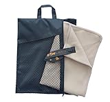 sunland Microfiber Travel Towel Fast Drying Ultra Compact Sports Sweat Outdoor Towel with Carry Bag Set(Cream, 32inch X 60inch) ...