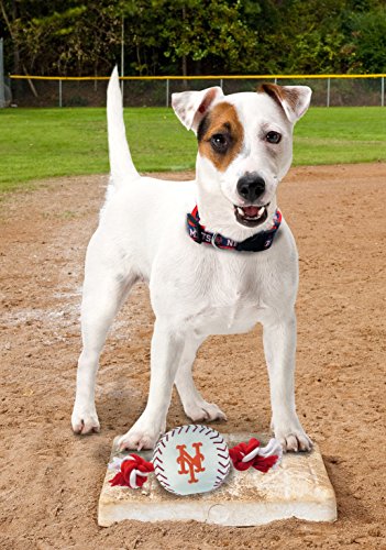Pets First MLB New York Mets Dog Nylon Baseball Rope Toy