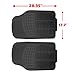 Floor Mats ECCPP 4Pcs Full Set Ridged Heavy Duty Rubber Floor liners for SUV, Van & Trucks- Front & Rear, Driver & Passenger Seat (Black)