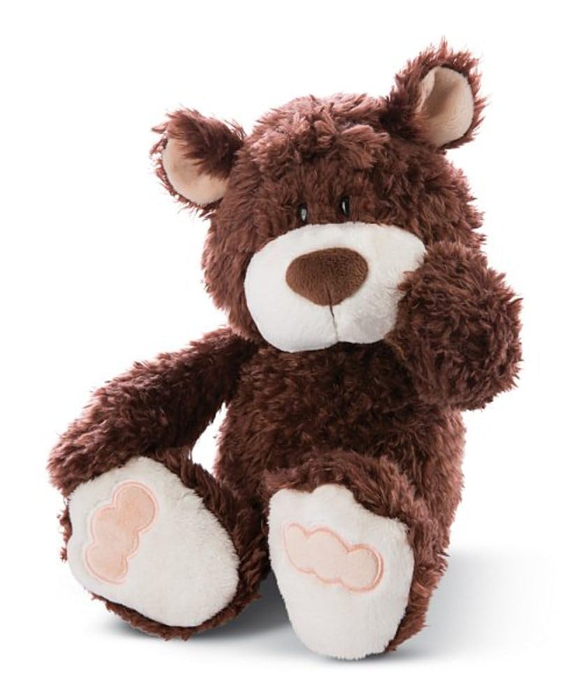 Nici Soft Toy Bear 35 cm, Cocoa Brown - Sustainable cuddly toys for girls, boys & babies – Fluffy stuffed animal for playing, collecting & cuddling