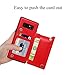 Galaxy Note 8 Wallet Case, MMHUO Premium PU Leather Galaxy Note 8 Case with Credit Card Holder Double Magnetic Buttons Flip Shockproof Protective Cover Samsung Galaxy Note 8 - Red