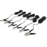 Steelman Replacement Clamp Microphones for ChassisEAR Electronic Squeak and Rattle Finder Auto Diagnostics Tool, 6-Pack, 16-Foot Cables, Color-Coded Leads