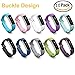Fitbit Alta Accessories, HWHMH Mixed Color Silicon Fastener Ring / Silicone Replacement Bands for Fitbit Alta Wristband - Fix the Clasp Fall Off Problem - (Note: Tracker NOT included) (10 Pack Bands)