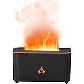 Mini Colorful Flame Essential Oils Diffuser, 160ml Ultrasonic Aroma Diffusers with Cool Mist Aromatherapy Humidifier, 7 Colorful Light, Whisper-Quiet, Auto-Off, 8Hours for Home, Office, Bedroom