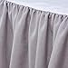 Crib Skirt Grey Dust Ruffle Baby Bed Skirt with Tassel Trim Nursery Crib Bedding Skirt for Baby Boys and Girls,15